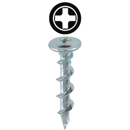 Dottie Screw Anchor, 1-1/4" L, Carbon Steel WTKPW